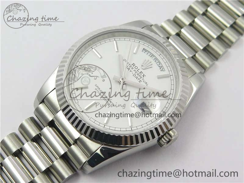 Bright Day-Date 36 SS 128239 Bp Maker Best Edition White Dial on President Bracelet 10551