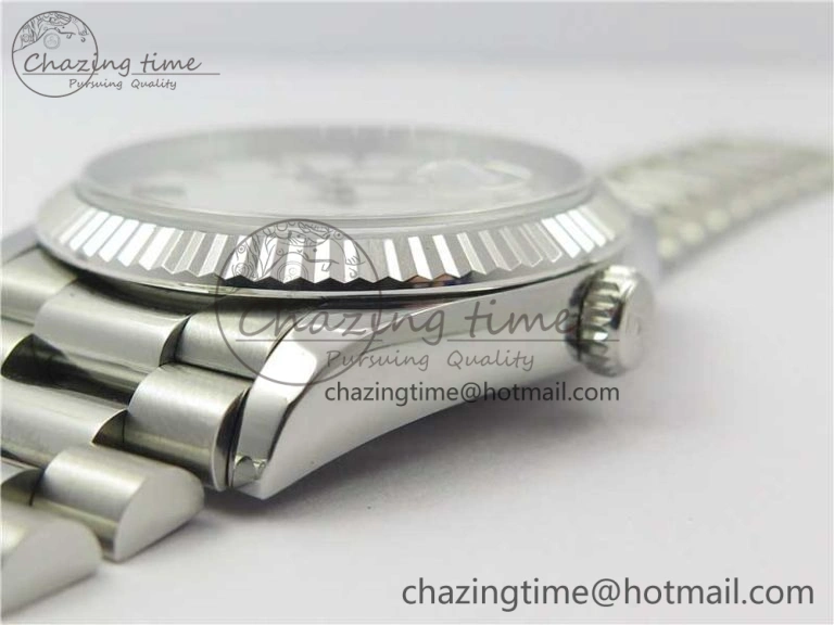 Bright Day-Date 36 SS 128239 Bp Maker Best Edition White Dial on President Bracelet 10551