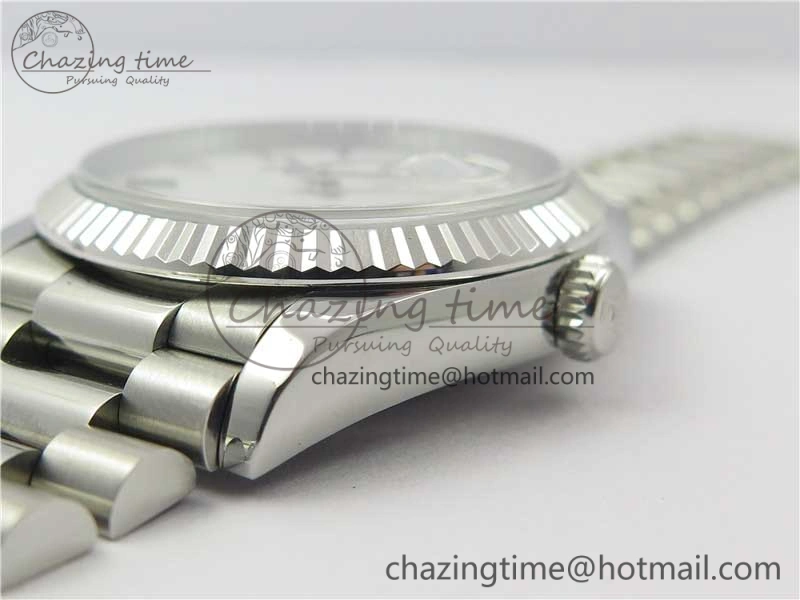 Bright Day-Date 36 SS 128239 Bp Maker Best Edition White Dial on President Bracelet 10551