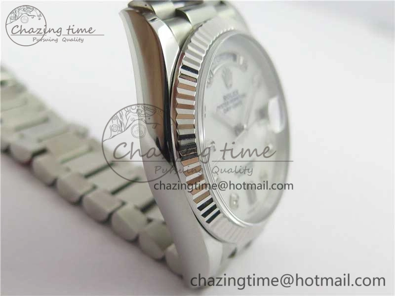 Day-Date 36 SS 128239 Bp Maker Best Edition White MOP Dial Crystral Markers on President Bracelet TechFriendly 3153