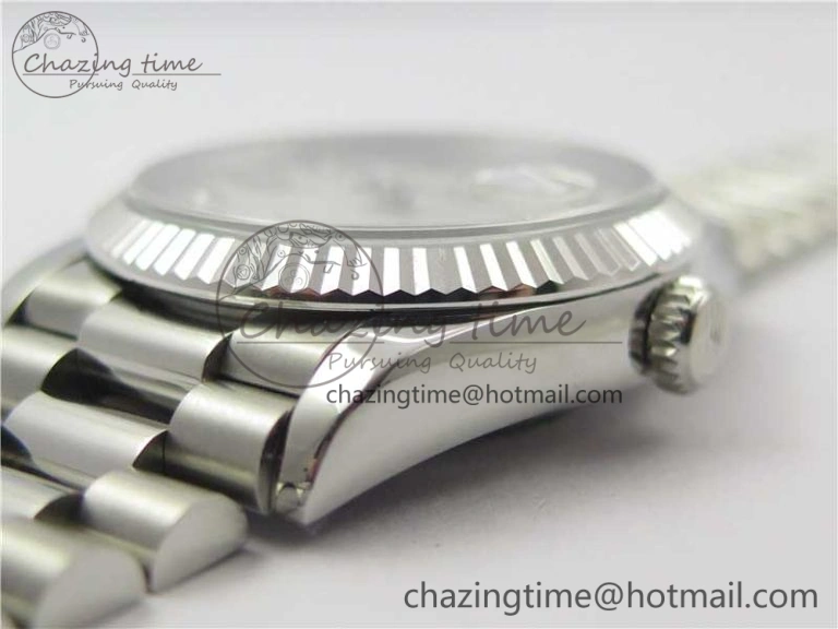 Day-Date 36 SS 128239 Bp Maker Best Edition White MOP Dial Crystral Markers on President Bracelet TechFriendly 3153