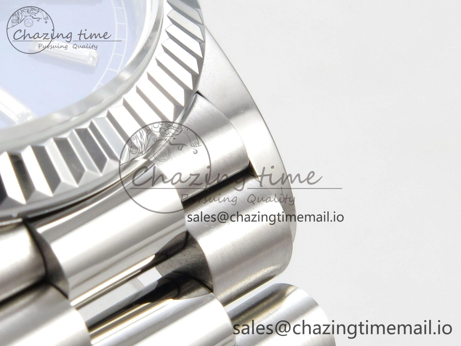 FlexibleFit Day Date 36 SS 128239 KF 1:1 Best Edition Blue Crystal Dial on President Bracelet A2836 (Gain Weight) 50