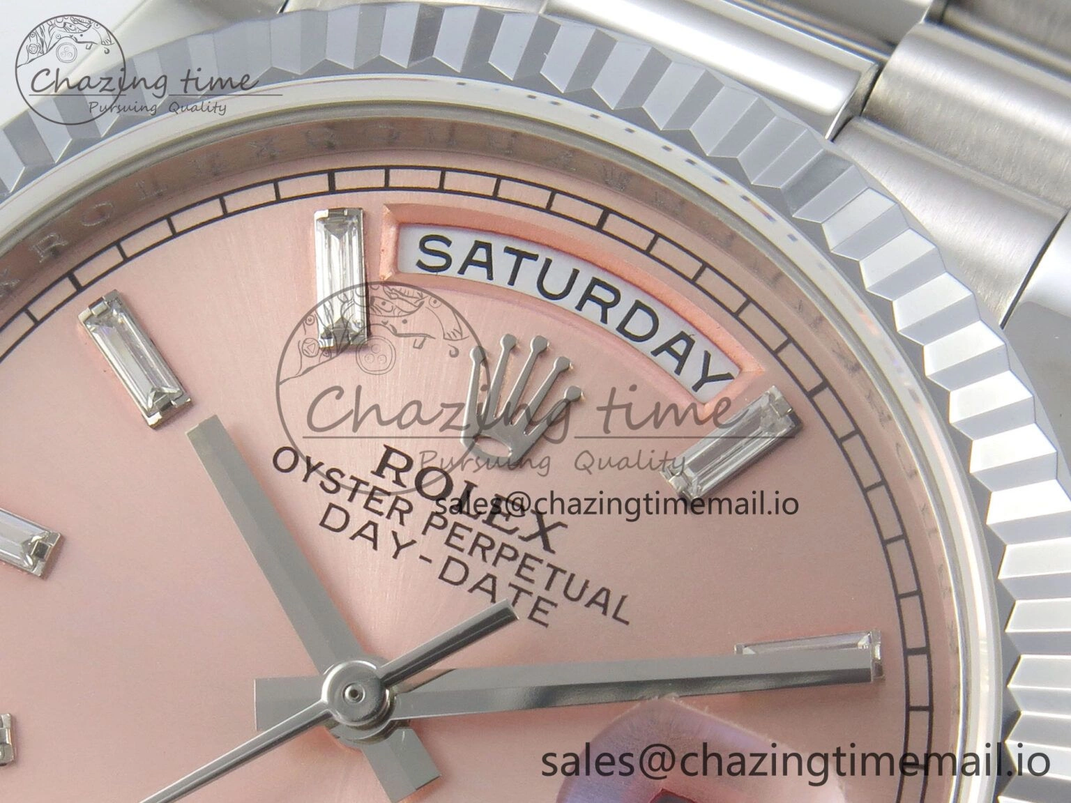 Day Date 36 SS 128239 KF 1:1 Best Edition RG Crystal Dial on President Bracelet A2836 (Gain Weight) OdorResistant 64