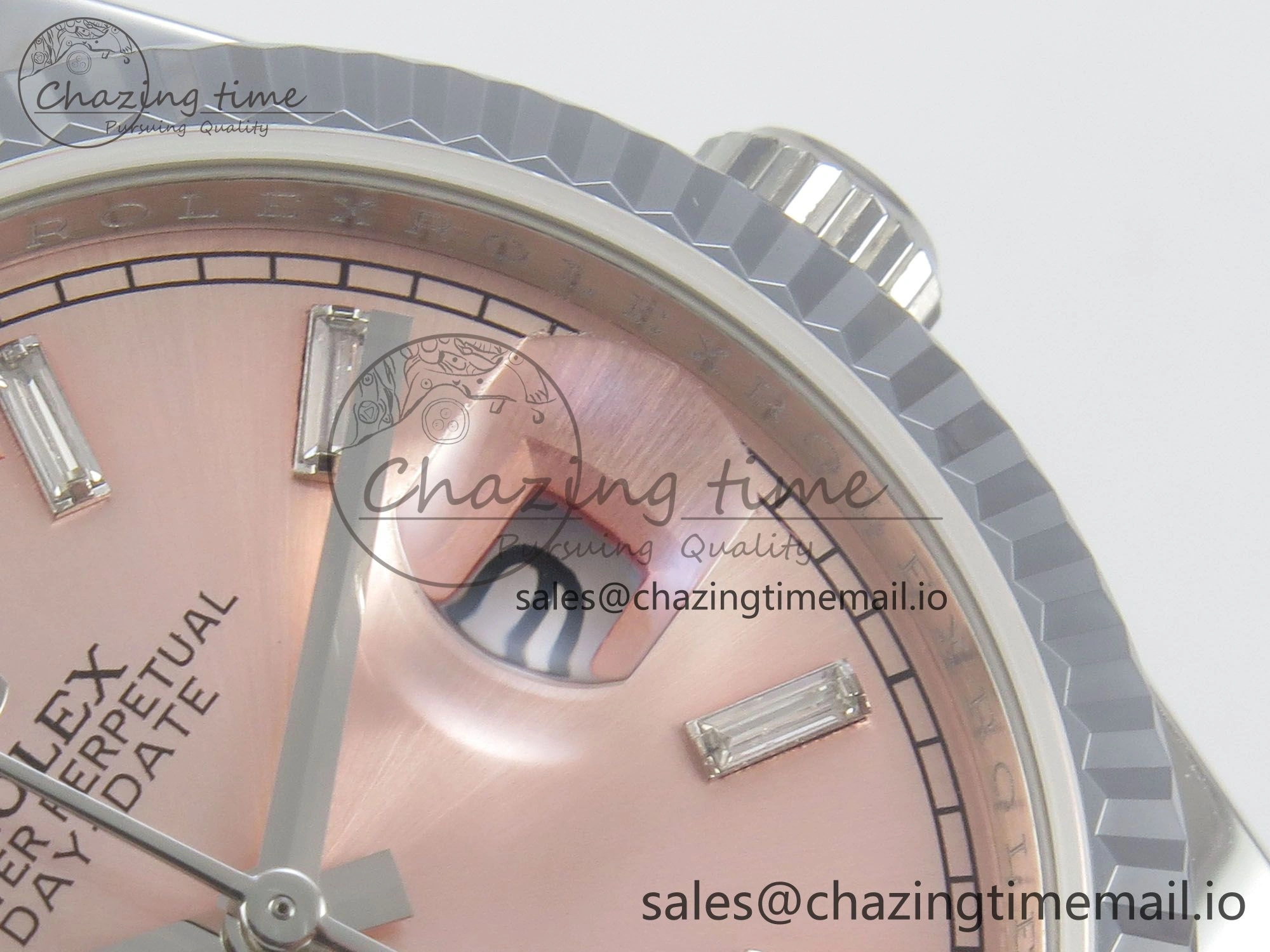 Day Date 36 SS 128239 KF 1:1 Best Edition RG Crystal Dial on President Bracelet A2836 (Gain Weight) OdorResistant 64