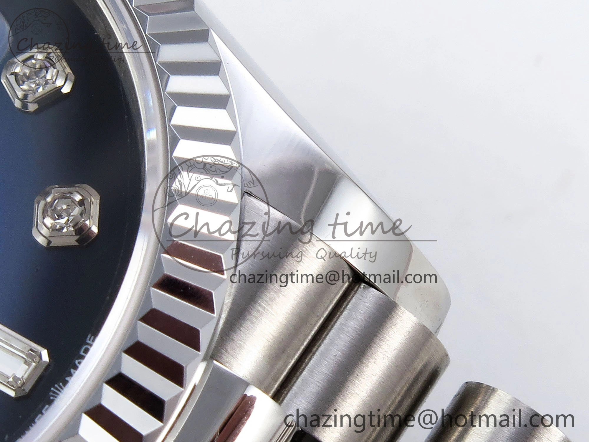 Day Date 36 SS TWSF Best Edition Blue Diamonds Dial on SS Bracelet A Vibrant 1603