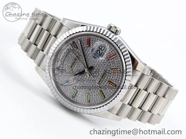 Day Date 36 SS TWSF Best Edition Diamonds Dial on SS Bracelet A Sustainable 1602
