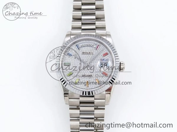 Day Date 36 SS TWSF Best Edition Diamonds Dial on SS Bracelet A Sustainable 1602