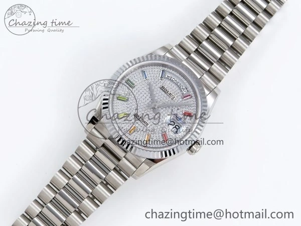 Day Date 36 SS TWSF Best Edition Diamonds Dial on SS Bracelet A Sustainable 1602