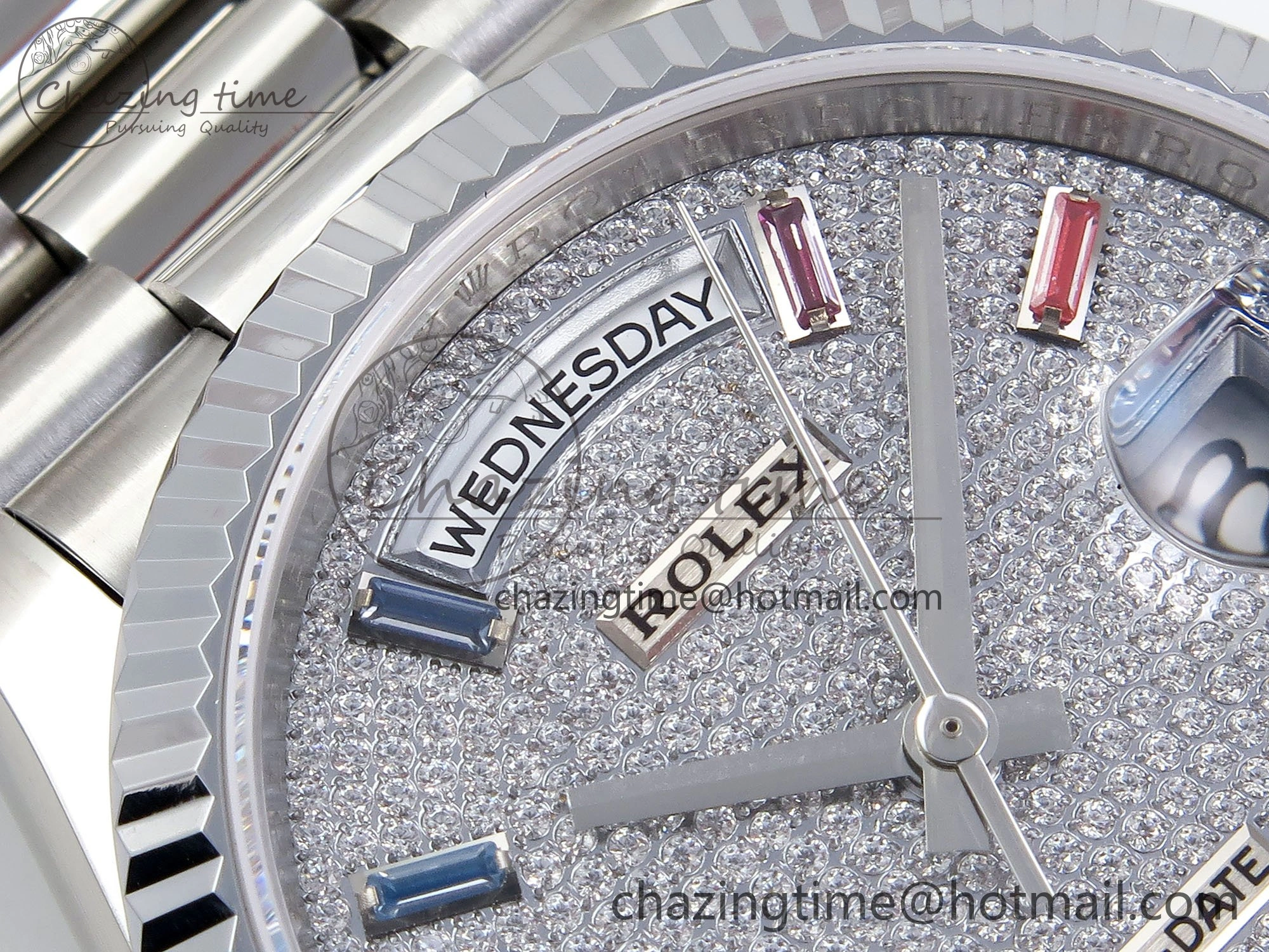 Day Date 36 SS TWSF Best Edition Diamonds Dial on SS Bracelet A Sustainable 1602