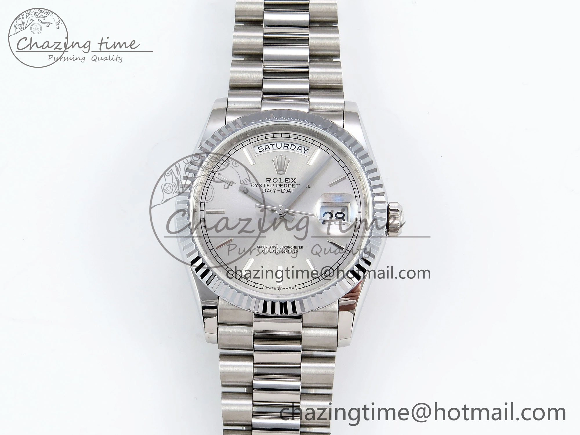 Day Date 36 SS TWSF Best Edition Silver Dial on SS Bracelet A Timeless 1601