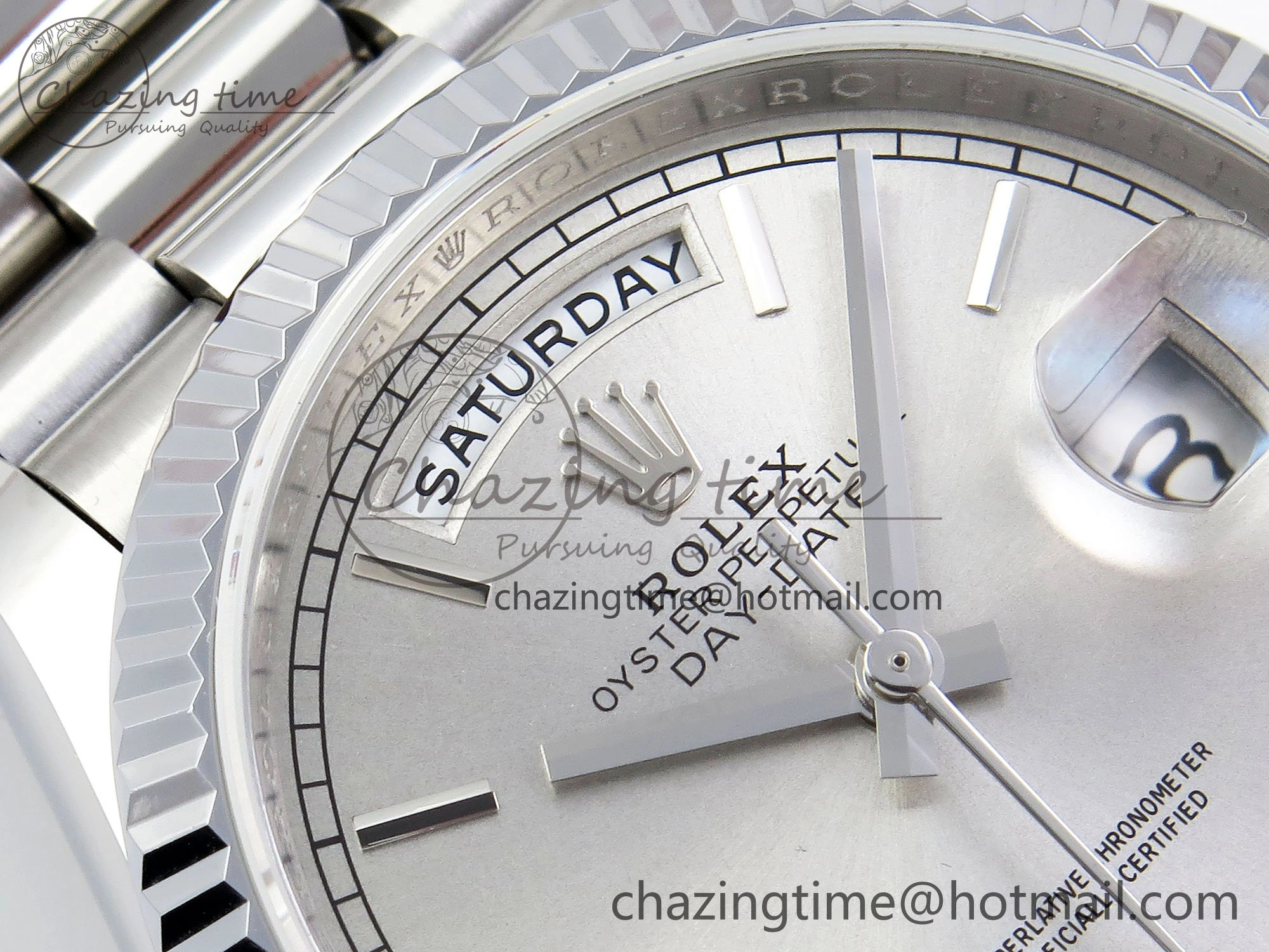 Day Date 36 SS TWSF Best Edition Silver Dial on SS Bracelet A Timeless 1601