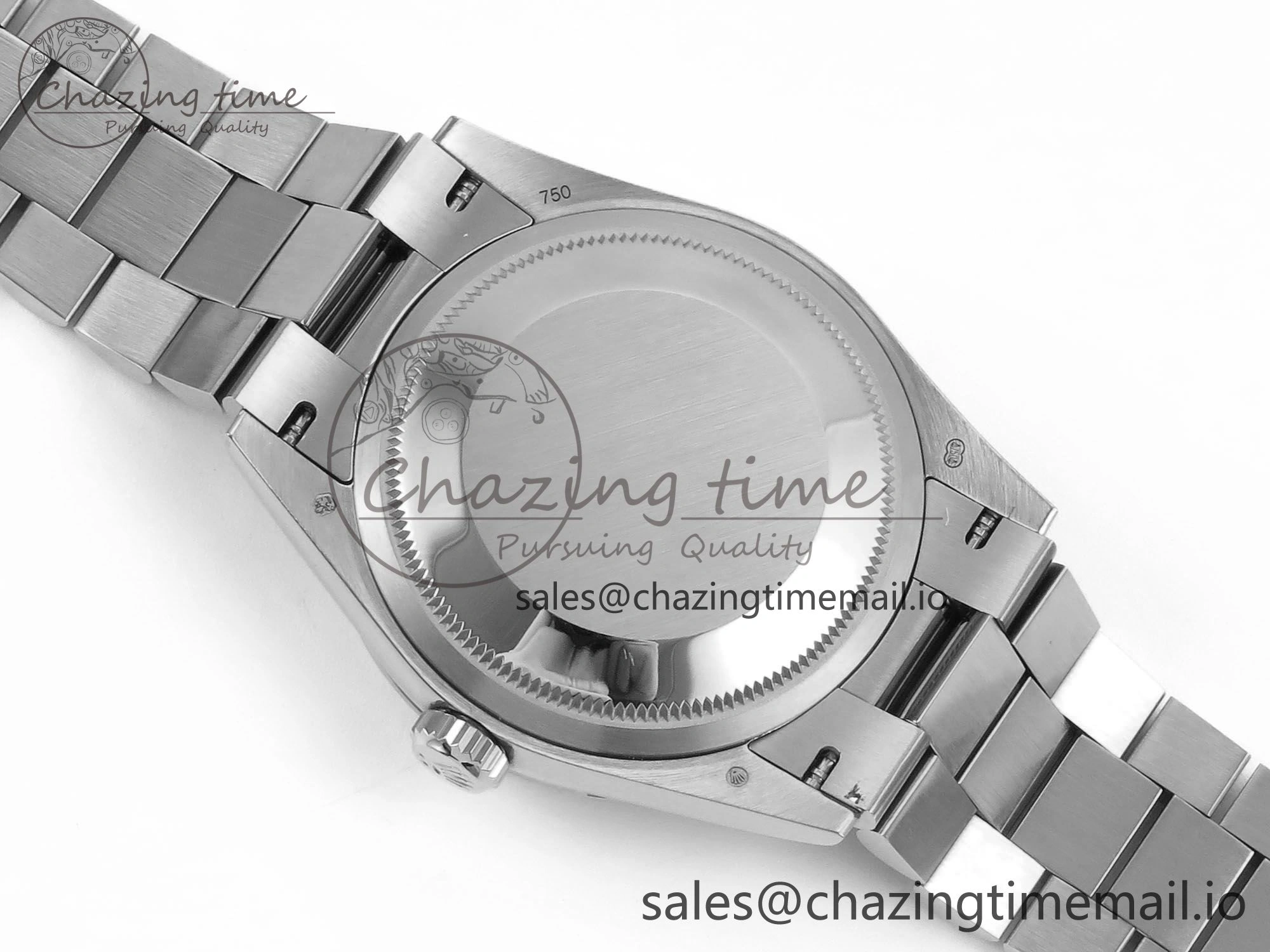 Day Date 36 YG 128236 KF 1:1 Best Edition Ice Blue Crystal Dial on President Bracelet A2836 (Gain Weight) FlexibleFit 500