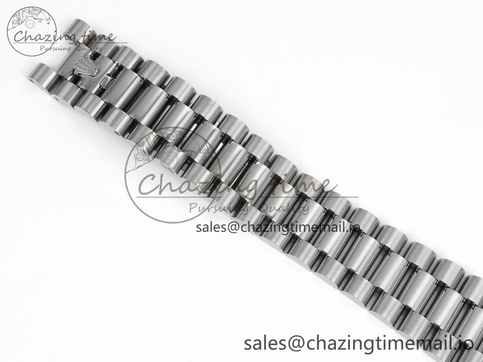 Day Date 36 YG 128236 KF 1:1 Best Edition Ice Blue Crystal Dial on President Bracelet A2836 (Gain Weight) FlexibleFit 500