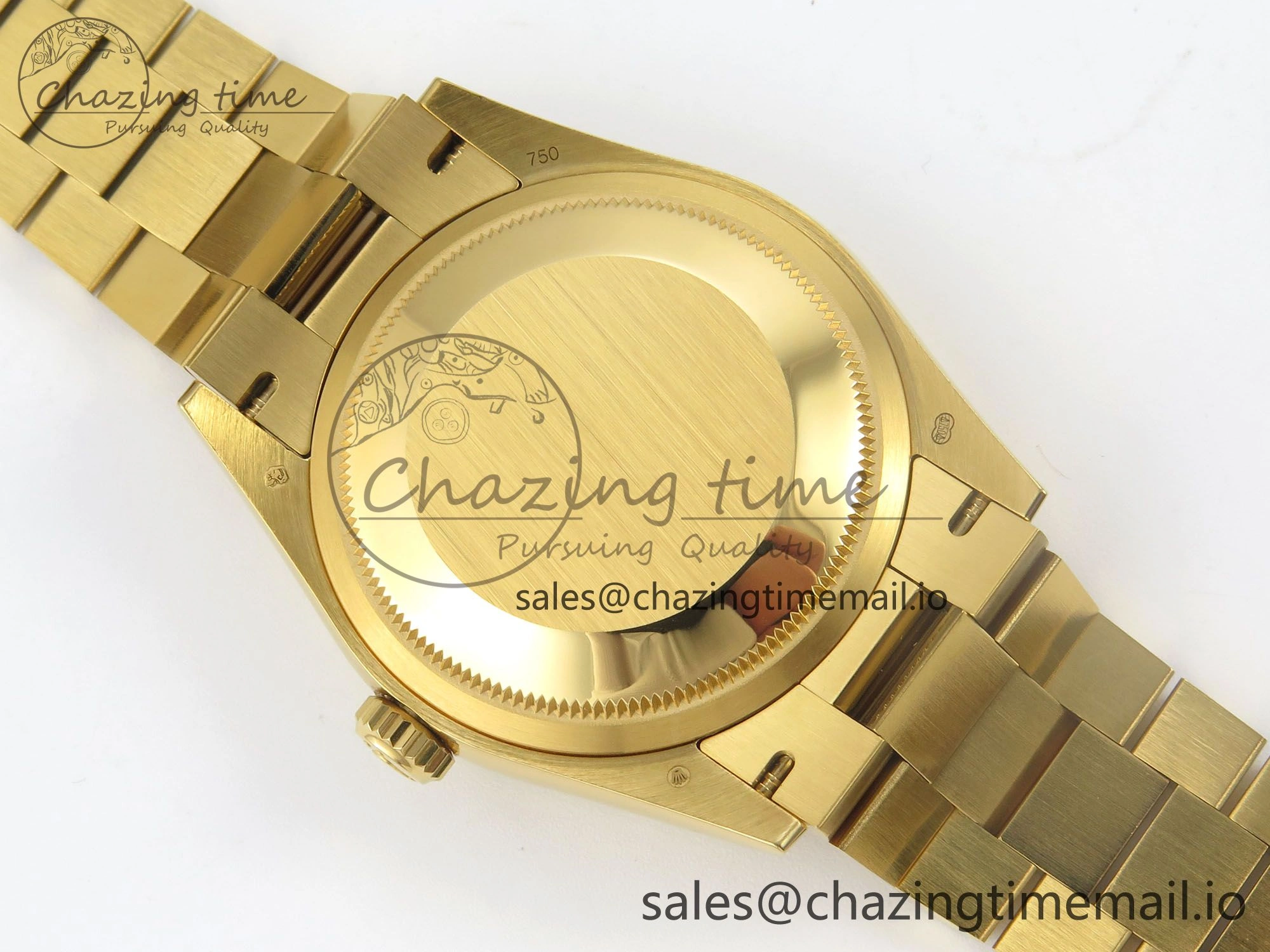 TechFriendly Day Date 36 YG 128238 KF 1:1 Best Edition Green Dial on President Bracelet A2836 (Gain Weight) 60