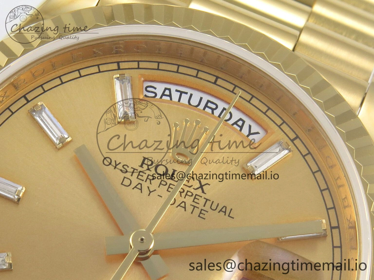 Day Date 36 YG 128238 KF 1:1 Best Edition YG Crystal Dial on President Bracelet A2836 (Gain Weight) FreshLook 63