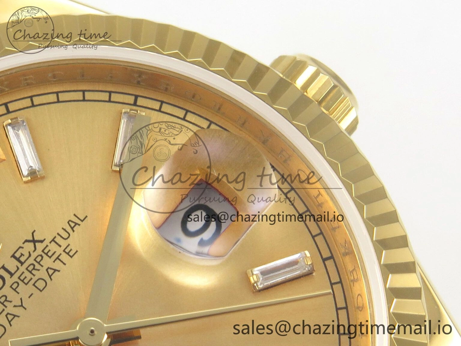 Day Date 36 YG 128238 KF 1:1 Best Edition YG Crystal Dial on President Bracelet A2836 (Gain Weight) FreshLook 63