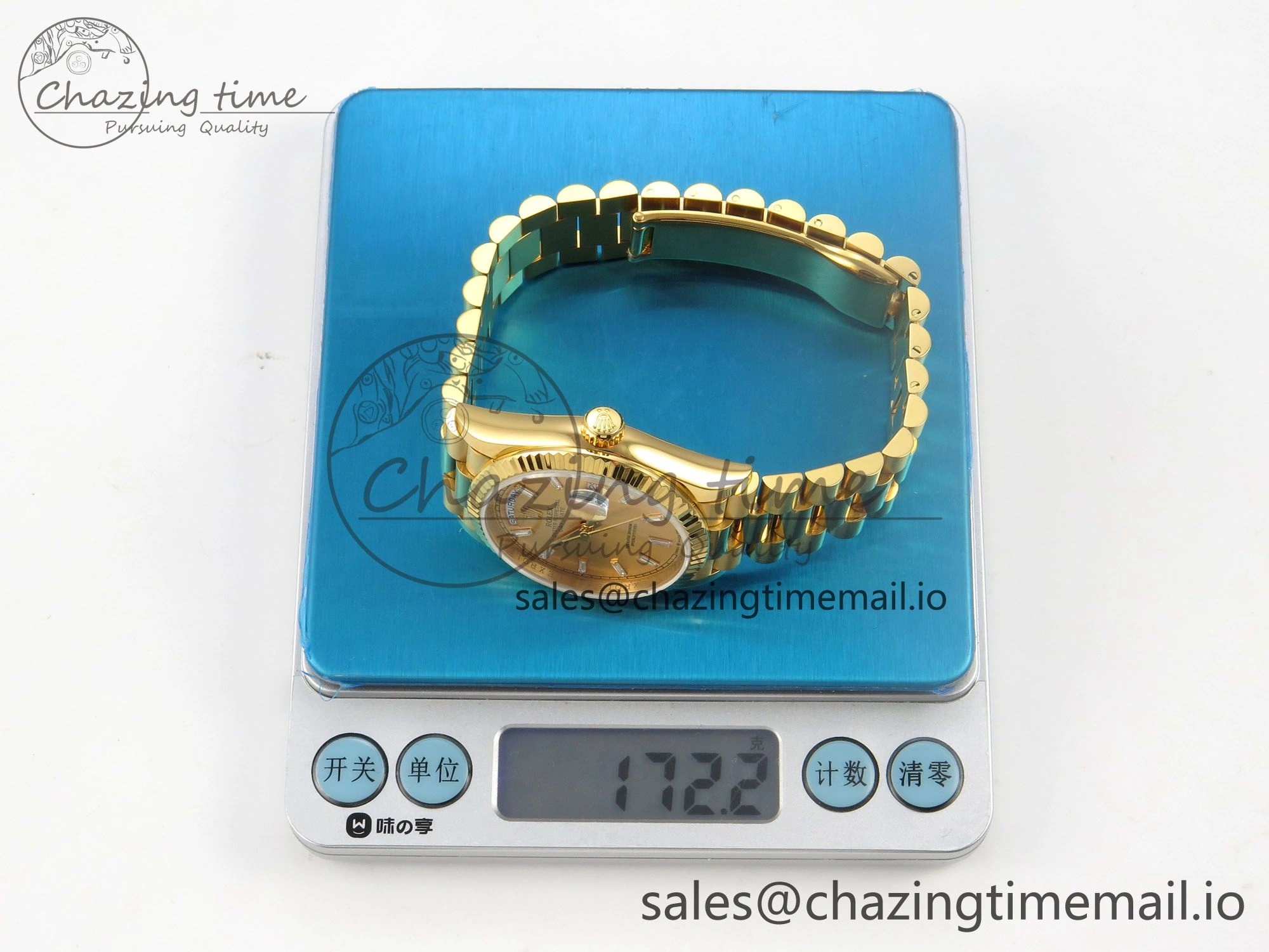Day Date 36 YG 128238 KF 1:1 Best Edition YG Crystal Dial on President Bracelet A2836 (Gain Weight) FreshLook 63