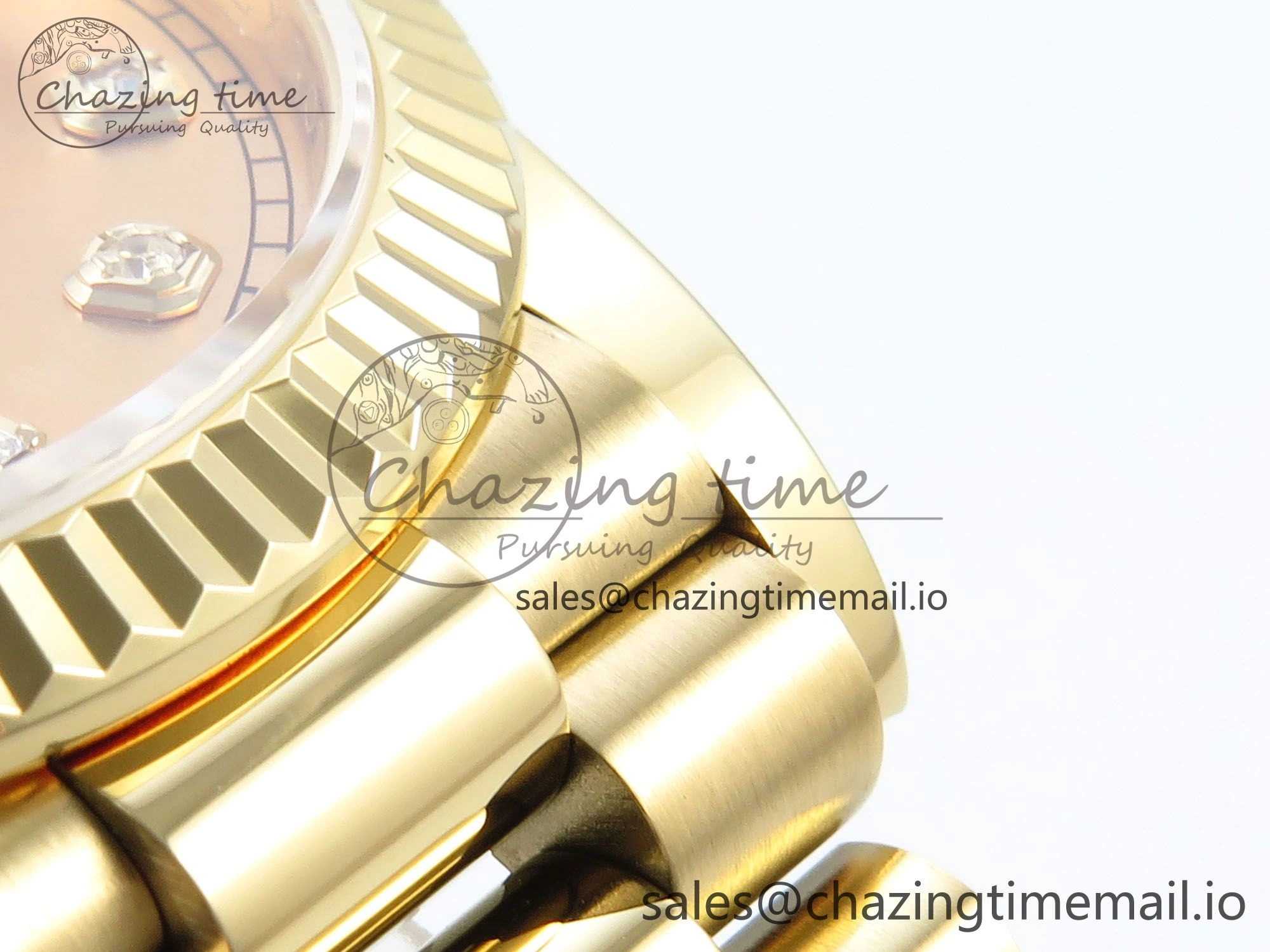 MultiPurpose Day Date 36 YG 128238 KF 1:1 Best Edition YG Diamonds Dial on President Bracelet A2836 (Gain Weight) 505