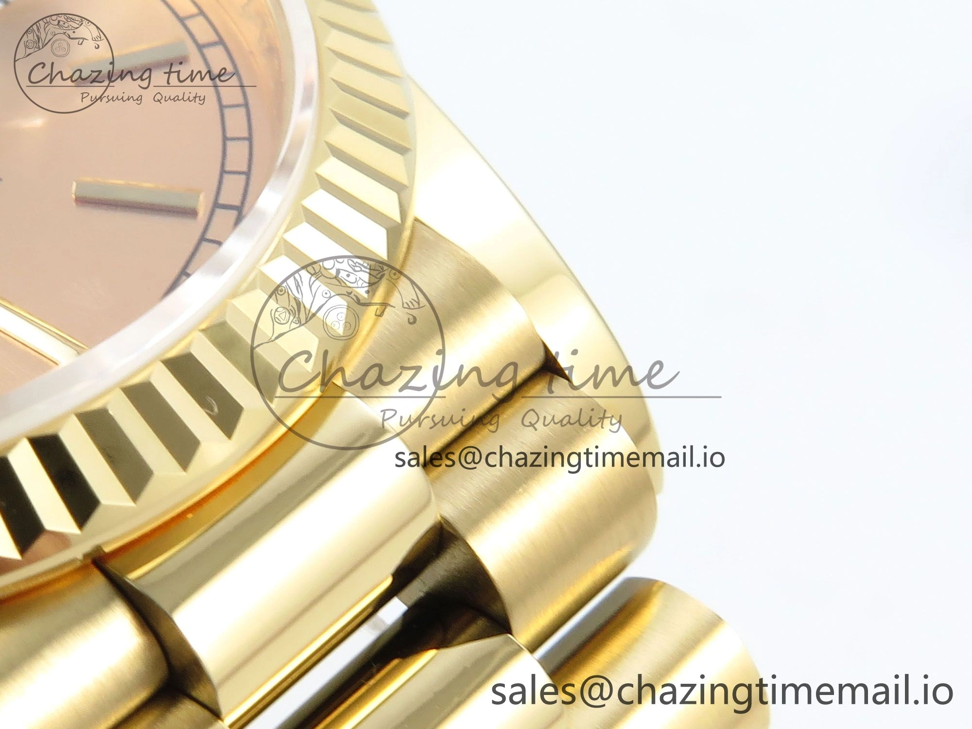 Stylish Day Date 36 YG 128238 KF 1:1 Best Edition YG Stick Dial on President Bracelet A2836 (Gain Weight) 504