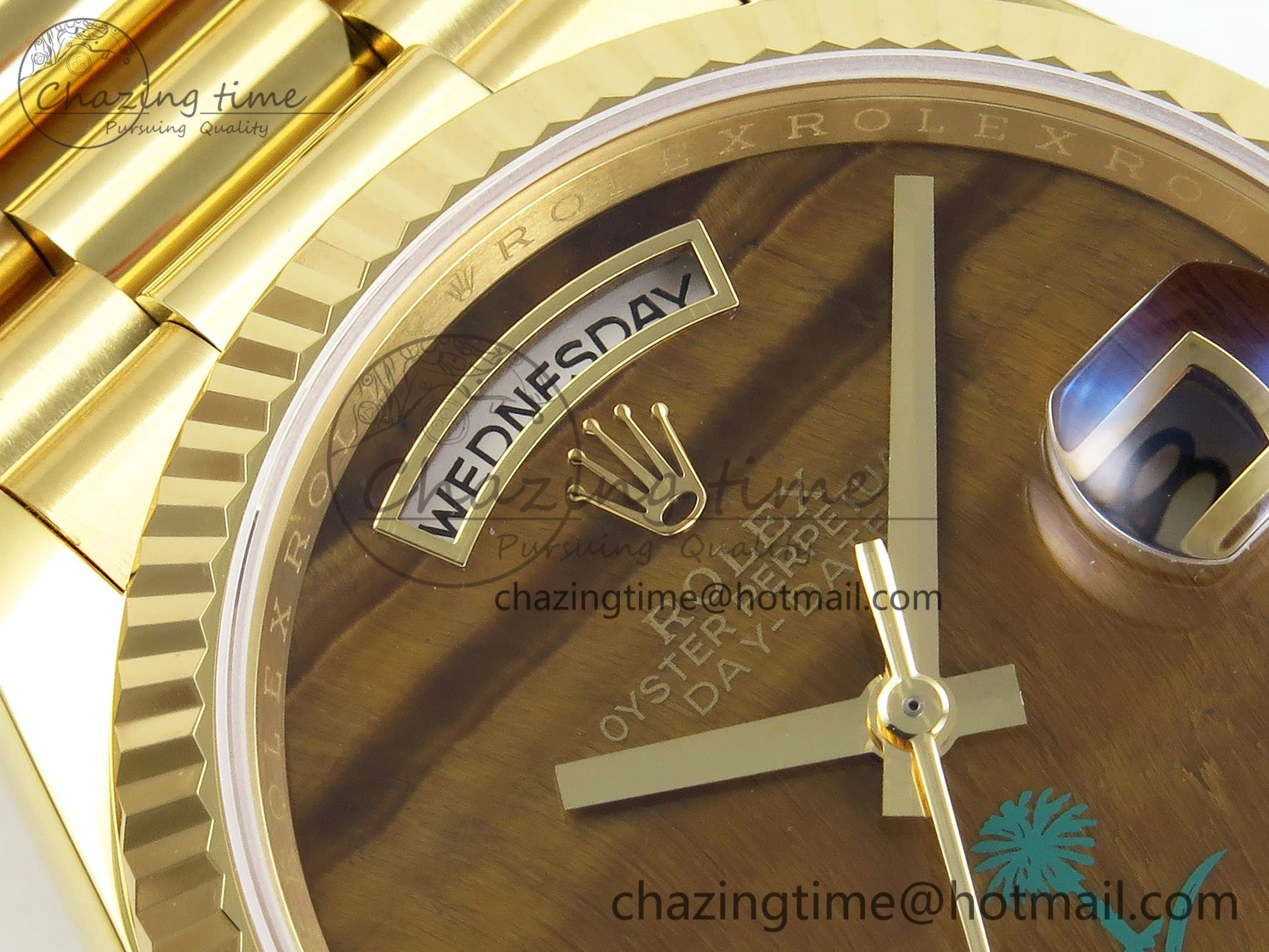 Durable Day Date 36 YG RAF 1:1 Best Edition Brown Oman Dial on YG Bracelet A 1520