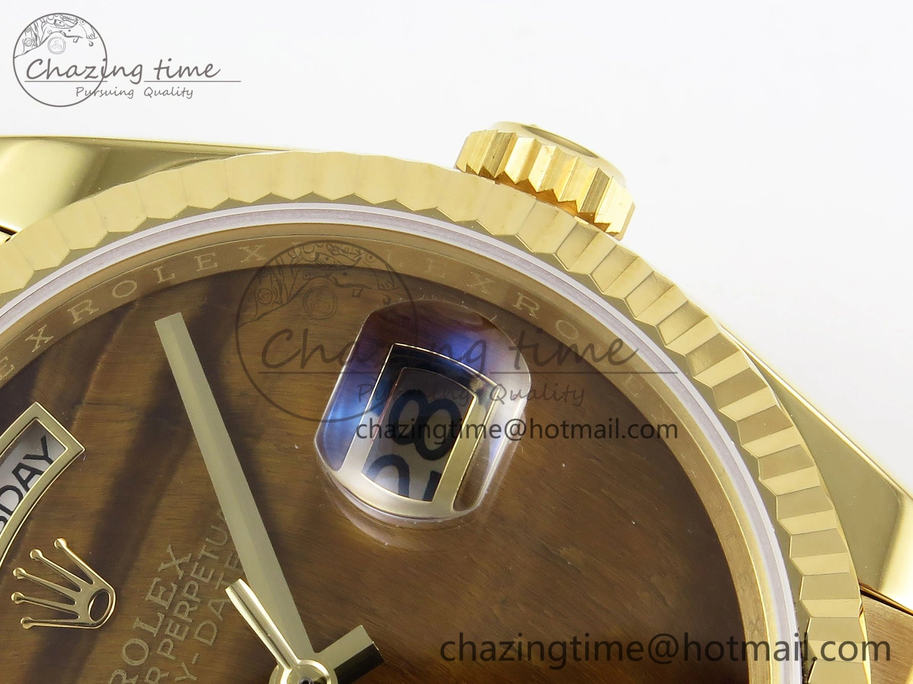 Durable Day Date 36 YG RAF 1:1 Best Edition Brown Oman Dial on YG Bracelet A 1520