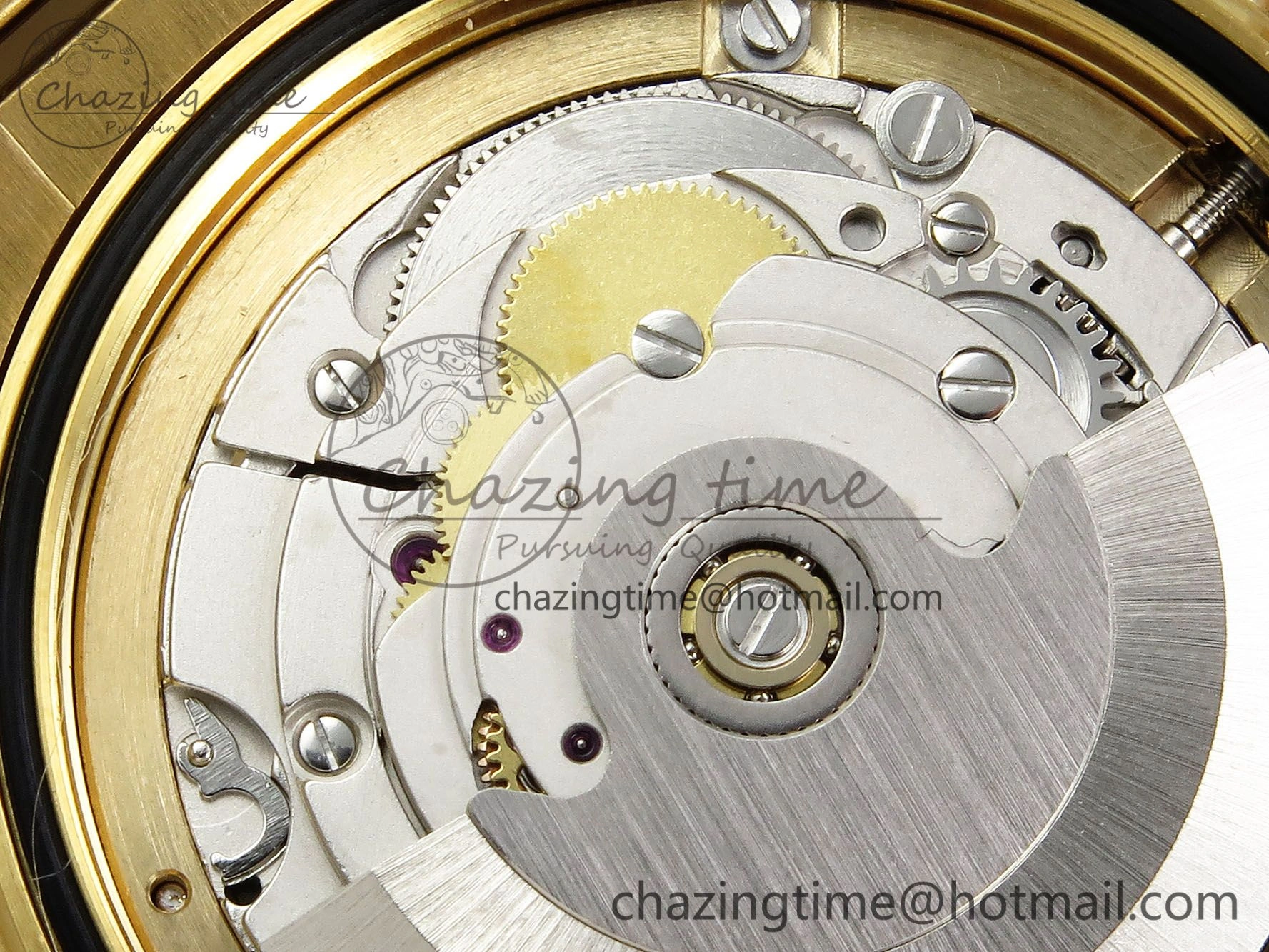 WellDesigned Day Date 36 YG RAF 1:1 Best Edition Green Stone Dial Diamonds Bezel on YG Bracelet A 1291