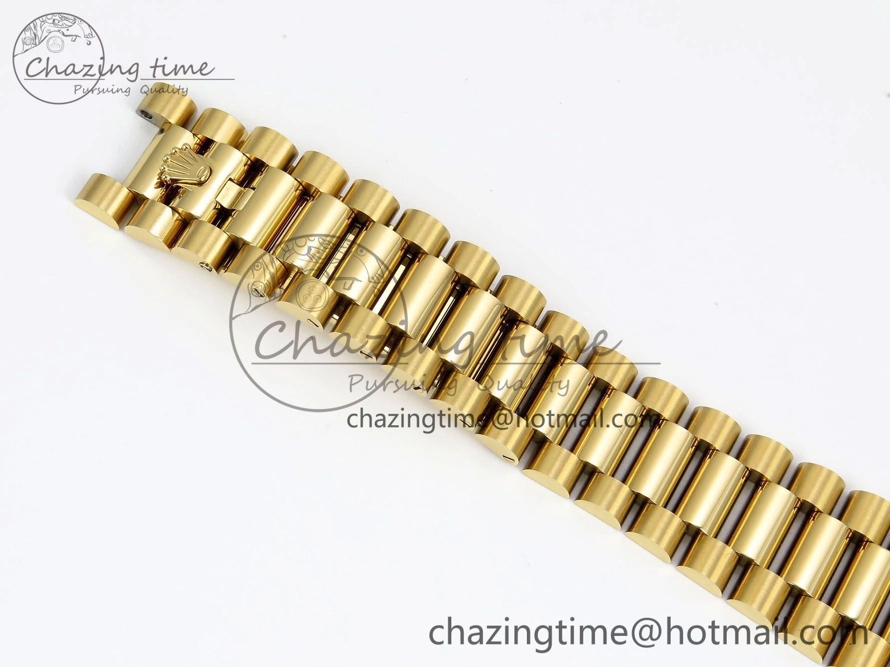 WellDesigned Day Date 36 YG RAF 1:1 Best Edition Green Stone Dial Diamonds Bezel on YG Bracelet A 1291