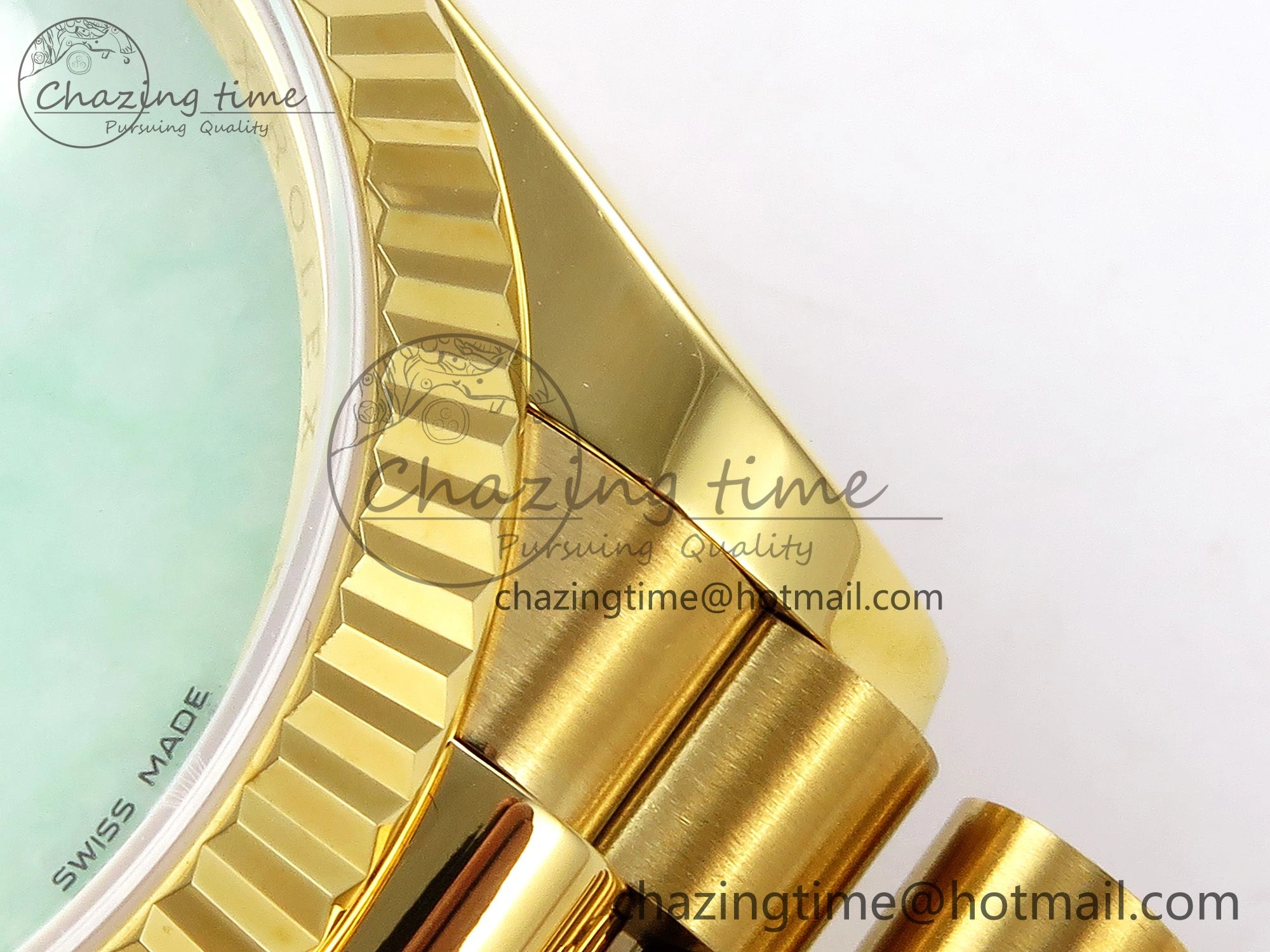 Day Date 36 YG RAF 1:1 Best Edition Green Stone Dial on YG Bracelet A Casual 1292