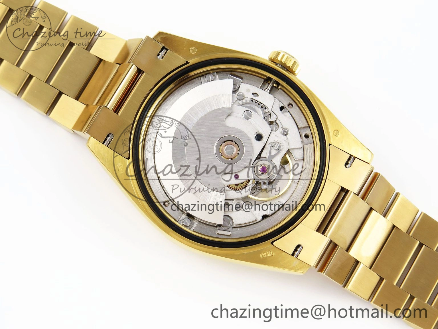 GoAnywhere Day Date 36 YG RAF 1:1 Best Edition Red Carnelian Dial Diamonds Bezel on YG Bracelet A 1849