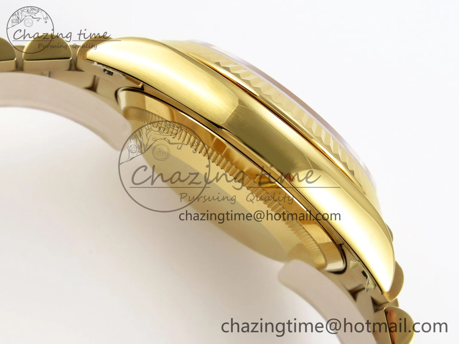 Breathable Day Date 36 YG RAF 1:1 Best Edition Red Carnelian Dial on YG Bracelet A 1850