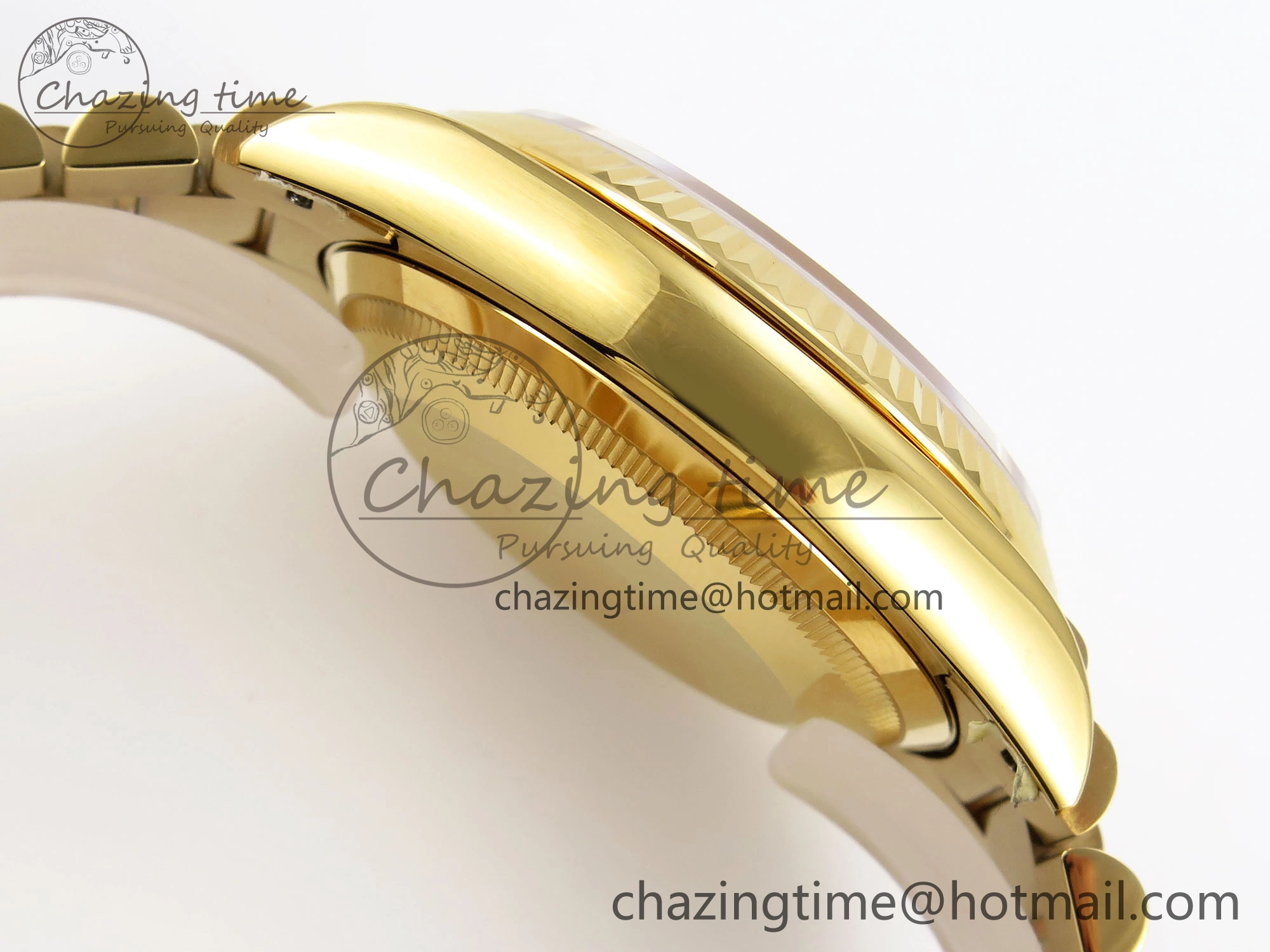Breathable Day Date 36 YG RAF 1:1 Best Edition Red Carnelian Dial on YG Bracelet A 1850