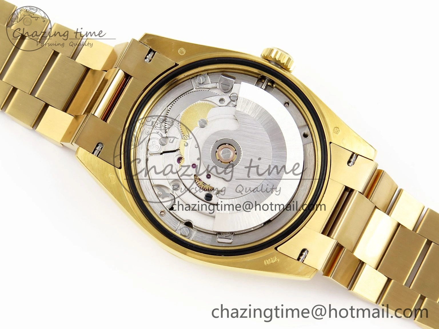 Breathable Day Date 36 YG RAF 1:1 Best Edition Red Carnelian Dial on YG Bracelet A 1850
