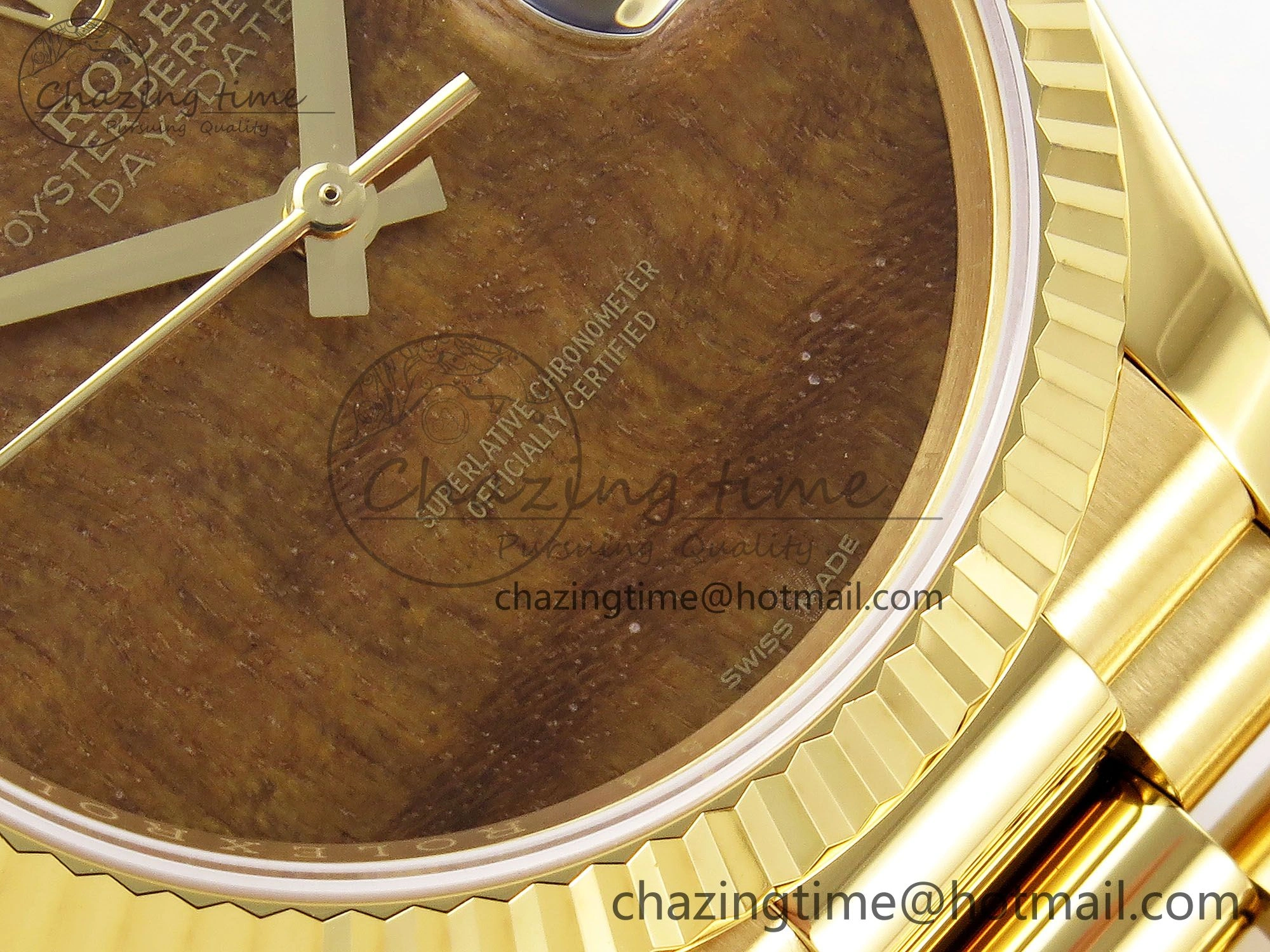 Day Date 36 YG RAF Best Edition Brown Wave Dial on YG Bracelet A FashionForward 1383