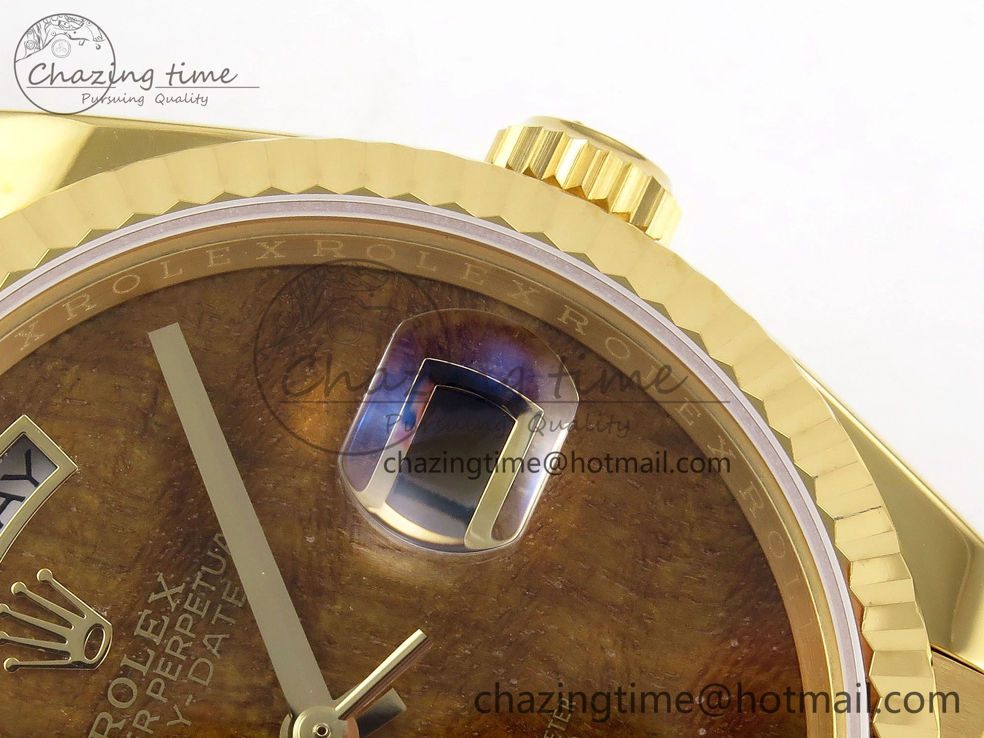 Day Date 36 YG RAF Best Edition Brown Wave Dial on YG Bracelet A FashionForward 1383