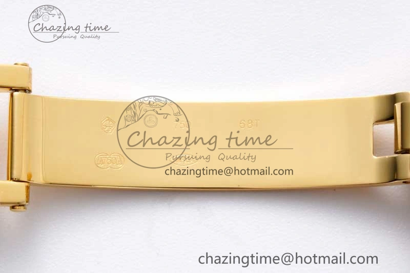 Stretchable Day Date 36 YG RAF Best Edition Brown Wave Dial on YG Bracelet A 2023