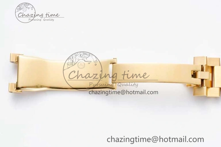 Stretchable Day Date 36 YG RAF Best Edition Brown Wave Dial on YG Bracelet A 2023