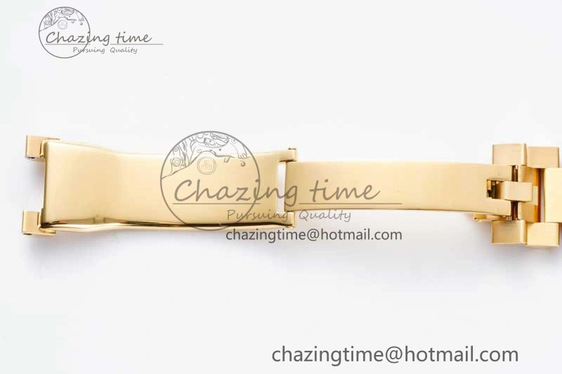 Stretchable Day Date 36 YG RAF Best Edition Brown Wave Dial on YG Bracelet A 2023