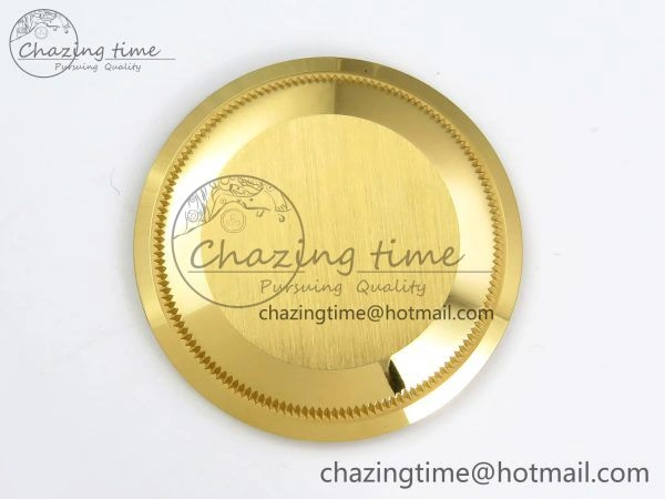 Day Date 36 YG RAF Best Edition Diamond Bezel Brown Wave Dial on YG Bracelet A SmoothTexture 1380