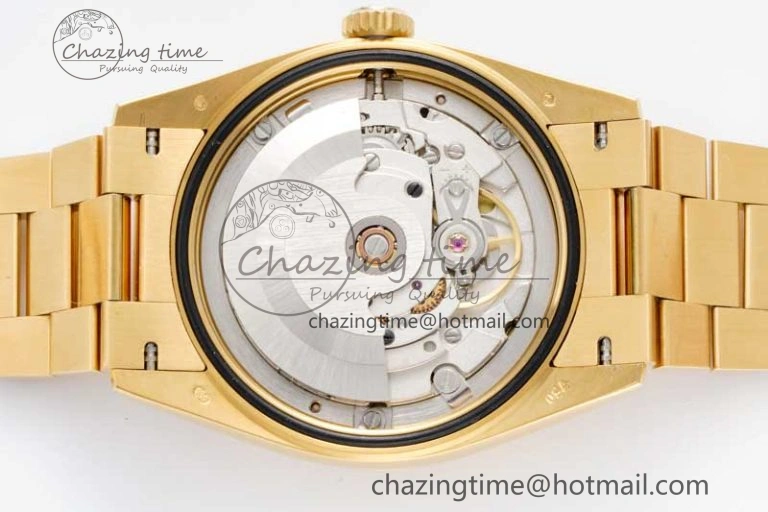 Timeless Day Date 36 YG RAF Best Edition Green Wave Dial on YG Bracelet A 2020