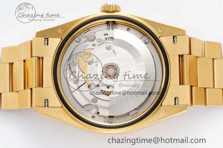 Timeless Day Date 36 YG RAF Best Edition Green Wave Dial on YG Bracelet A 2020
