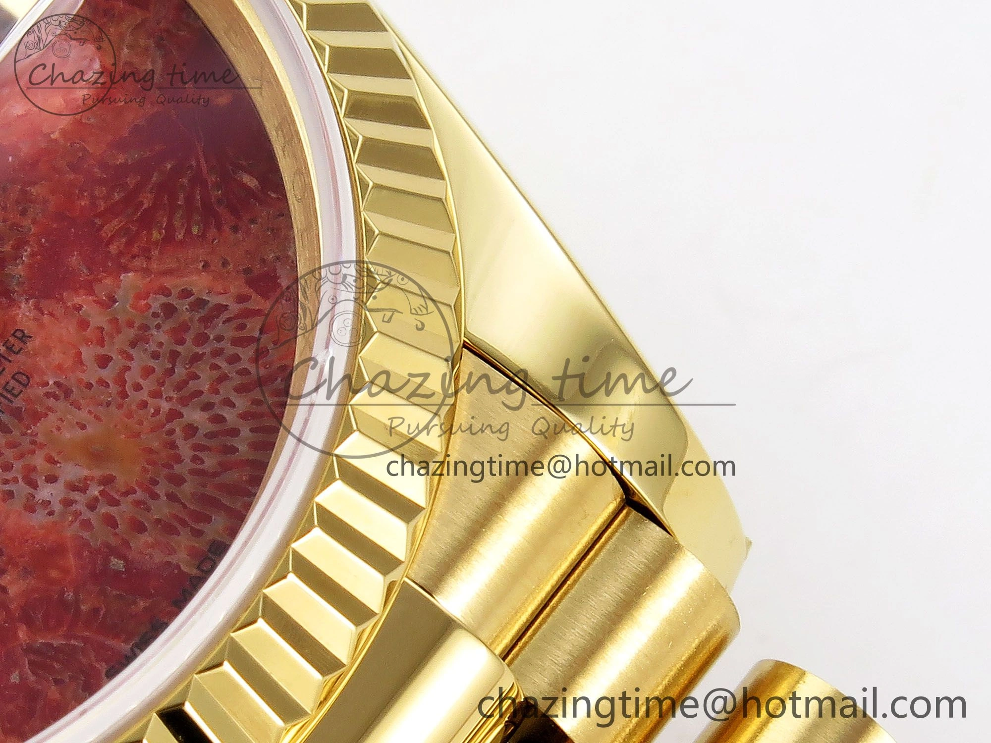 Day Date 36 YG RAF Best Edition Rock Dial on YG Bracelet A Flexible 1384
