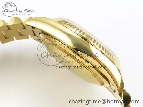 Day Date 36 YG RAF Best Edition Rock Dial on YG Bracelet A Flexible 1384