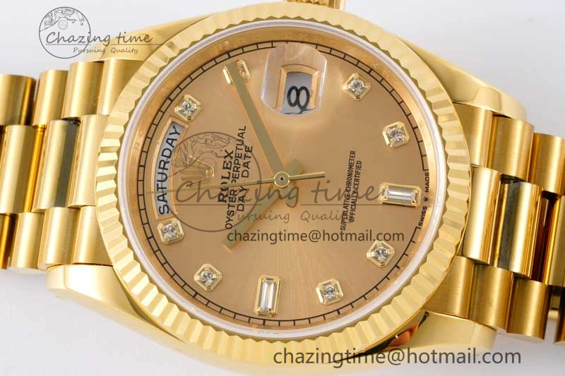 Day Date 36 YG RAF Best Edition YG Diamonds Dial on YG Bracelet A Chic 2021