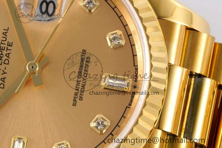 Day Date 36 YG RAF Best Edition YG Diamonds Dial on YG Bracelet A Chic 2021