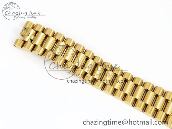EasyMatch Day Date 36 YG TWSF Best Edition Blue Roman Diamonds Dial on YG Bracelet A 1614