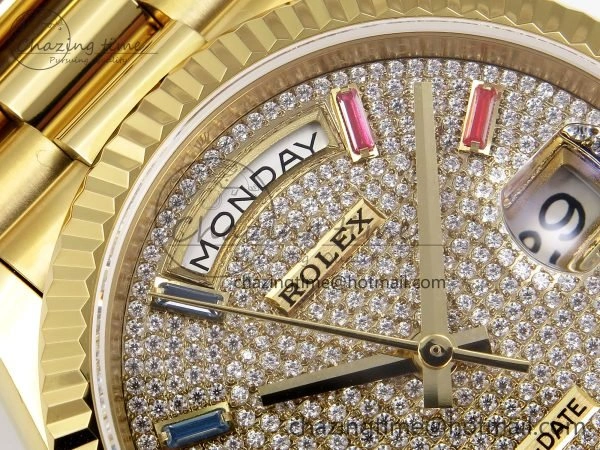 Modern Day Date 36 YG TWSF Best Edition Diamonds Dial on YG Bracelet A 1617