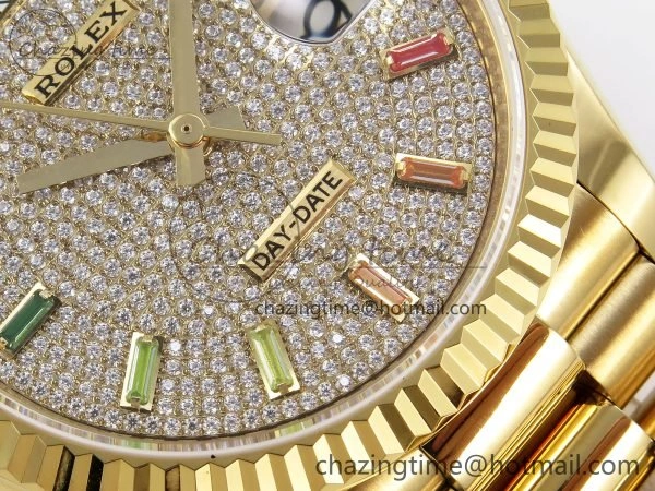 Modern Day Date 36 YG TWSF Best Edition Diamonds Dial on YG Bracelet A 1617