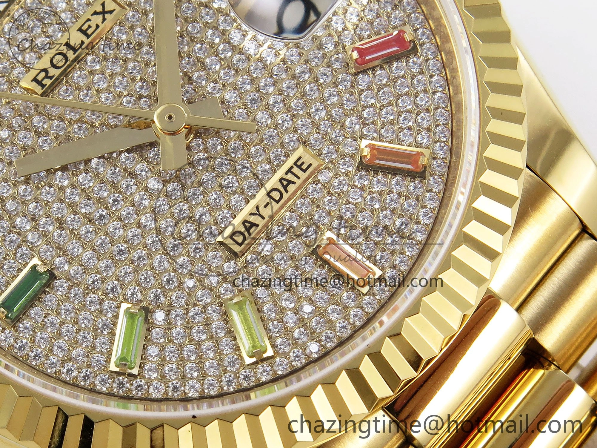 Modern Day Date 36 YG TWSF Best Edition Diamonds Dial on YG Bracelet A 1617