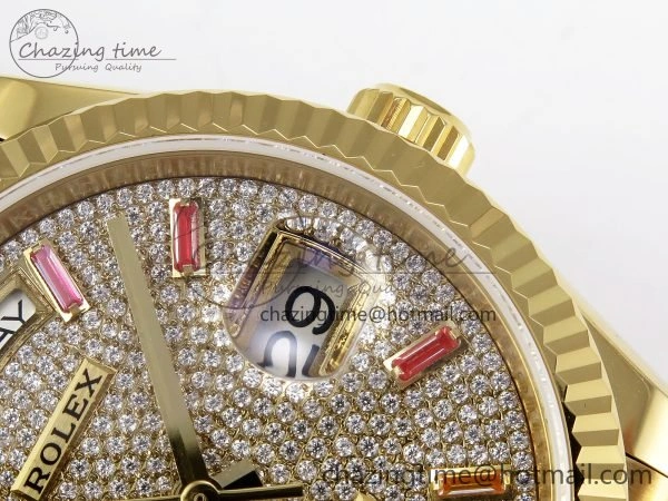 Modern Day Date 36 YG TWSF Best Edition Diamonds Dial on YG Bracelet A 1617
