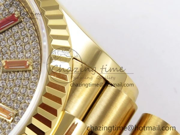 Modern Day Date 36 YG TWSF Best Edition Diamonds Dial on YG Bracelet A 1617